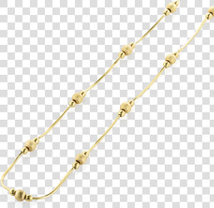 18k Yellow Gold Bead Chain Necklace   Chain  HD Png Download