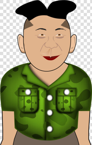 Clip Art In A Green Shirt   Kim Jong Un Pdf  HD Png Download