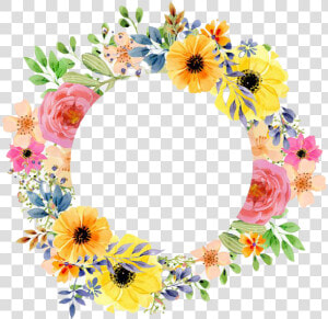 Vintage Round Floral Frame Png Transparent Image   Flower Png Vector Frame  Png Download