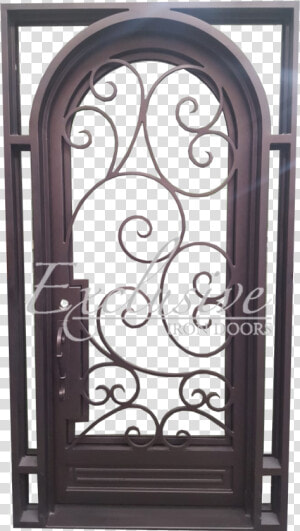 Heather Round Single Iron Door   Home Door  HD Png Download