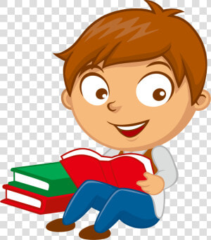 Transparent Children Reading Clipart   Boy Reading Clipart Png  Png Download