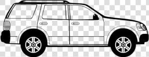 Frames Illustrations Hd Images   Suv Clipart Black And White  HD Png Download