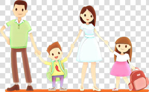 Clip Art Friendship Illustration Human Behavior   Family Background Powerpoint Cartoon  HD Png Download