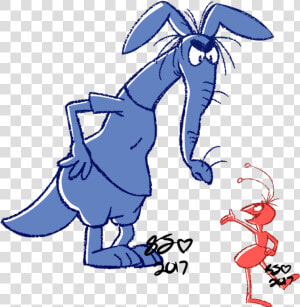 Clip Art Cartoon Aardvark   Ant And The Aardvark Png  Transparent Png