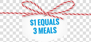  1 Equals 3 Meals   Christmas  HD Png Download