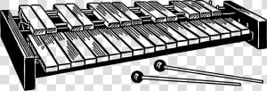 Xylophone Black And White Clipart   Xylophone Black And White  HD Png Download