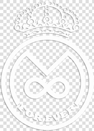 Real Madrid Crest Png  real Madrid For Ever White Logo   Real Madrid  Transparent Png