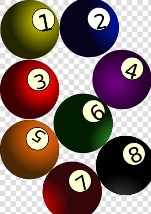 Eight Ball Billiard Balls Billiards Pool Magic 8 Ball   8 Balls Clipart  HD Png Download