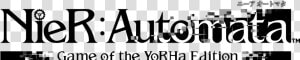 Automata Game Of The Yorha Edition Coming On February   Nier Automata Logo Png  Transparent Png