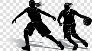 Girl Basketball Player Silhouette Png   Basketball Woman Silhouette  Transparent Png