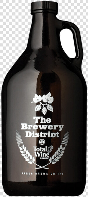 Growler Bottle Amber   Glass Bottle  HD Png Download