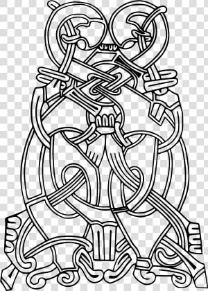 Clip Art Norse Drawing   Viking Art Oseberg Style  HD Png Download