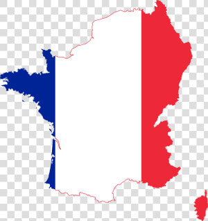 Flag Map Of French First Republic   Svg Map Of France  HD Png Download