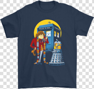 Gru Doctor Who And Minion Dalek Shirts   Rick And Morty Adidas  HD Png Download