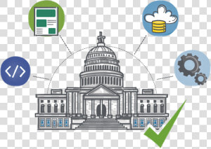 An Image Of A Government Building With Abstract Vendor   Government Procurement Icon  HD Png Download