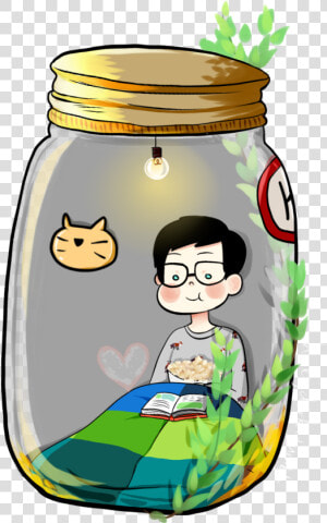 Transparent Mason Jar Clipart Free   Cute Dan And Phil Fanart  HD Png Download