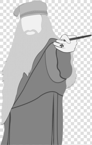 Albus Dumbledore Clipart   Albus Dumbledore Black And White  HD Png Download