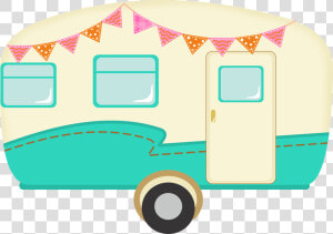 Happy Campers Being Strong A Hurricane Is Looming In   Vintage Camper Clipart  HD Png Download