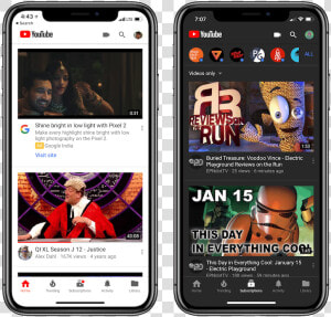 Youtube White Theme And Dark Theme   You Tube On Iphone  HD Png Download