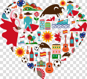 Transparent Collage Clipart   Culture Spanish Cartoons  HD Png Download