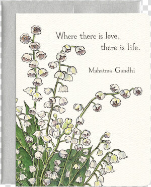 Lily Of The Valley  Traditional Floral Quote Greeting   Lily Of The Valley Card  HD Png Download