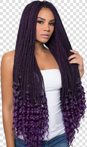 Box Braids With Human Hair Ends  HD Png Download