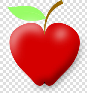 Transparent Heart Clipart   Heart Shaped Apple Clipart  HD Png Download