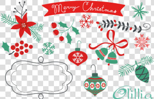 Xmas Elements Png Photo   Christmas Elements Vector Png Free  Transparent Png