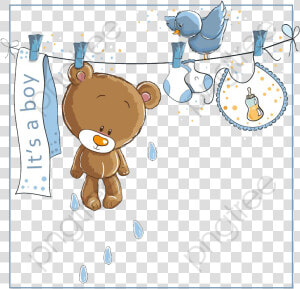 Baby Bear Cartoon Illustration   Convite De Baby Shower  HD Png Download