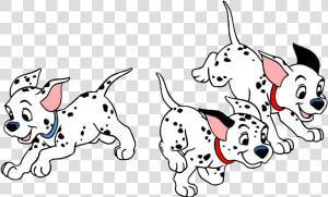 Puppy Dog And Clipart Royalty Free Files Clip Art Transparent   101 Dalmatians Puppies Running  HD Png Download