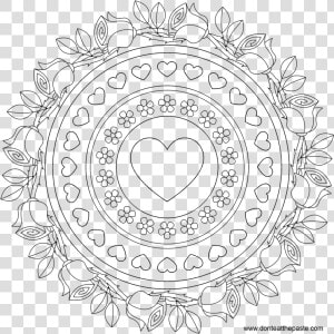 Adult Advanced Mandala Coloring Pages   Birthday Mandala Coloring Pages  HD Png Download