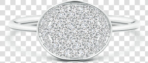 Pave Disk Diamond Ring  HD Png Download