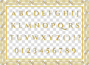 Gold  Letters  Alphabet  Border  English  Alphabets   ตัว อักษร ภาษา อังกฤษ สี ทอง  HD Png Download