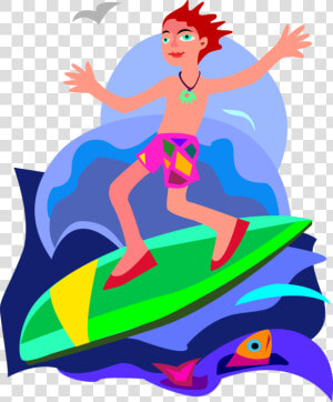 Surfs Waves On Surfboard   Menino Surfando Png  Transparent Png