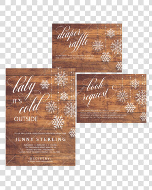 Winter Wonderland Baby Shower Invitations Template   Plywood  HD Png Download