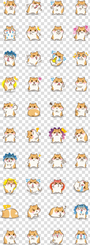 Is Chloe Many Cute Stickers Available In This Set Sell   Kawaii Hamster Stickers  HD Png Download