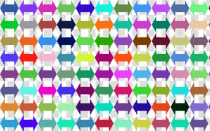 Double Arrows Pattern Prismatic Clip Arts   Icon  HD Png Download