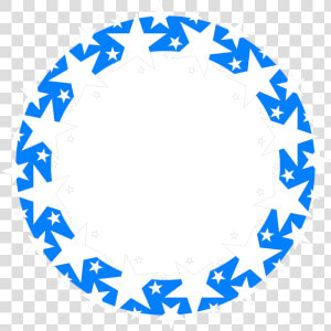 Clip Art Blue Circle With Stars Logo   Blue Star Circle Border Png  Transparent Png