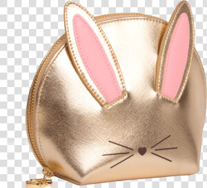 Gold Cool Not Cruel Bunny Makeup Bag   Coin Purse  HD Png Download