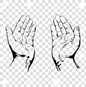 Praying Hands Clipart Transparent Png   Open Praying Hands Drawing  Png Download