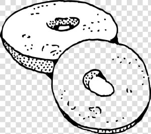 Bagel Svg Clip Arts   Bagel Black And White  HD Png Download