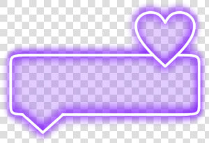  neon  heart  rectangle  purple  bubble  text  word   Neon Text Border Transparent  HD Png Download