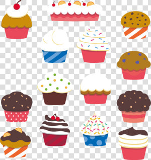 Transparent Bakery Cake Clipart   Cute Cupcakes Pic Cartoon  HD Png Download