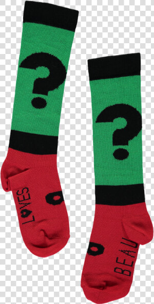 Question Mark High Socks   Hockey Sock  HD Png Download