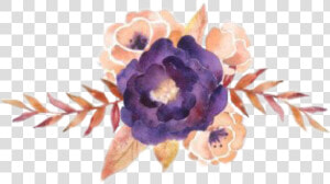  watercolor  flowers  clipart  png  purple  gold  pretty   Free Watercolor Flower Clipart Purple  Transparent Png