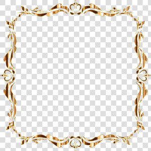 Clipart Leandrosciolas Vintage Derivative   Gold Scroll Design Border  HD Png Download