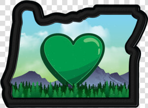 Free Heart In Oregon Sticker   Oregon Heart  HD Png Download