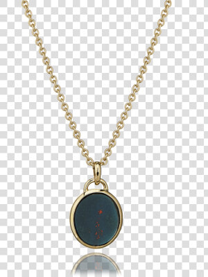 9ct Yellow Gold Bloodstone Oval Pendant   David Yurman Evil Eye Pendant  HD Png Download