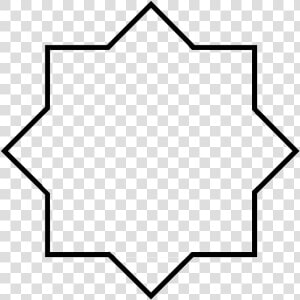 Squared Octagonal Star   Line Art  HD Png Download