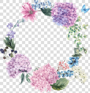 Floral Purple Lilac Reef Flowers Pink Circle Round   Purple Flower Reef Png  Transparent Png